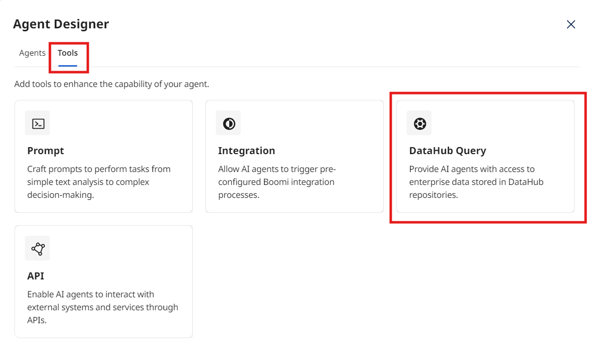 DataHub Query Tool Selection