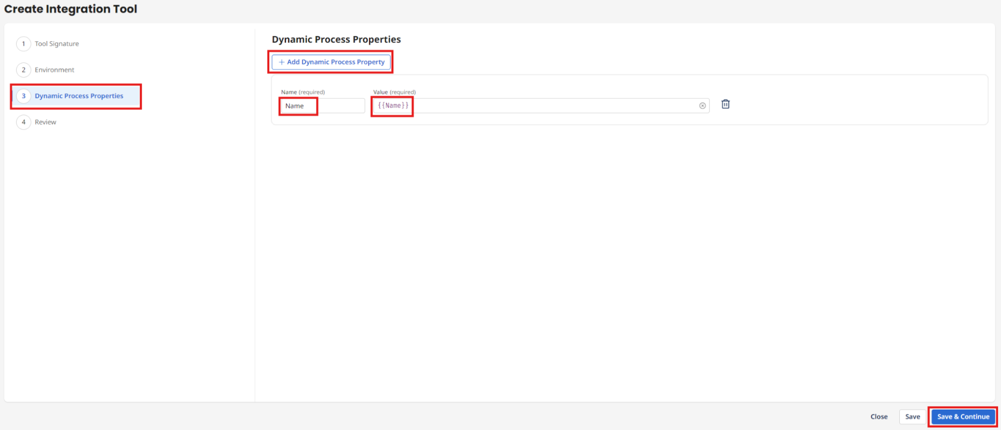 Dynamic Process Property