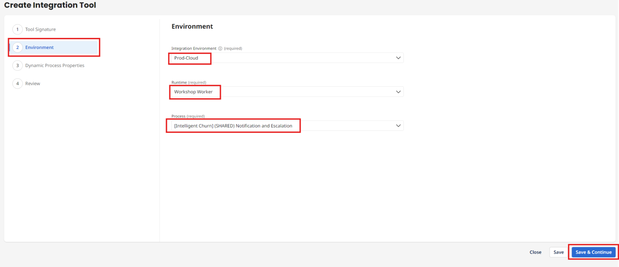 Integration Tool Environment