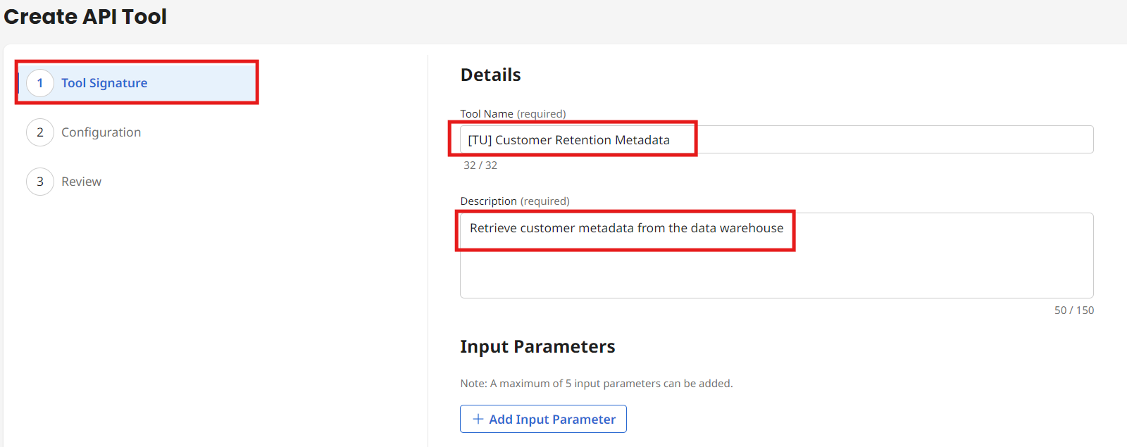 Customer Retention Metadata Tool Details