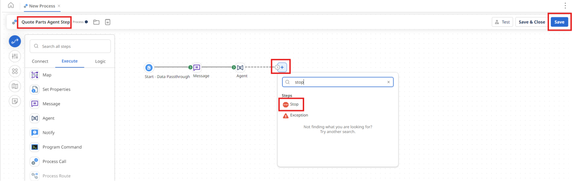 Rename process and add Stop step