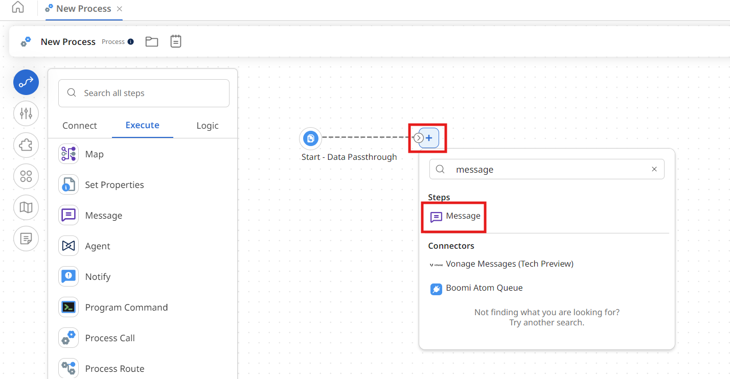 Message shape search