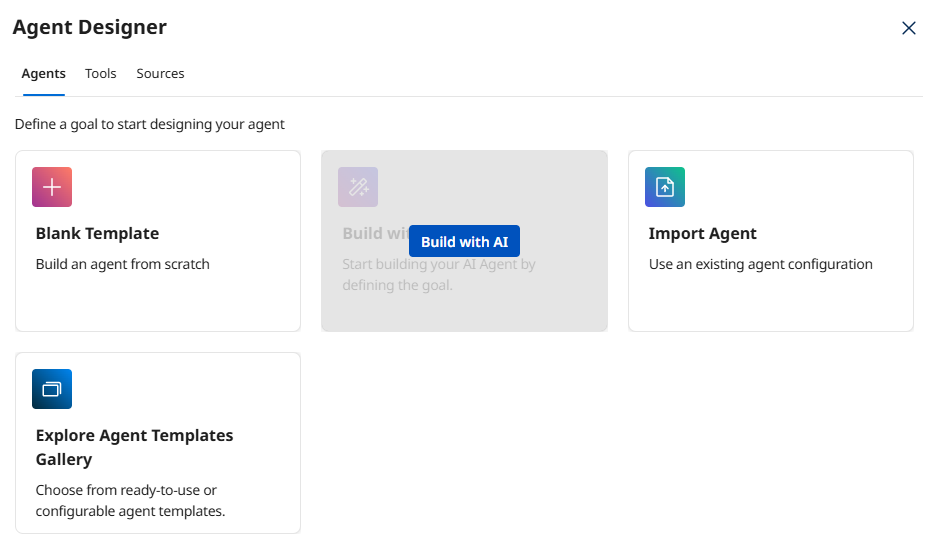 Build with AI Option