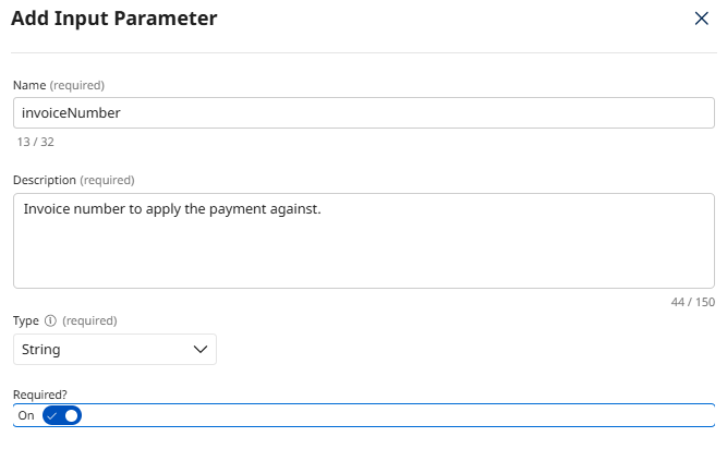 Invoice Number Parameter Configuration