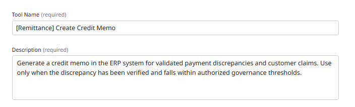 Tool Configuration Page