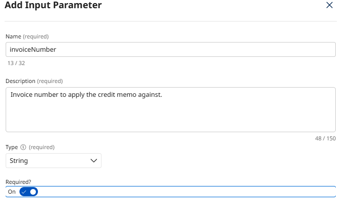 Invoice Number Parameter Configuration