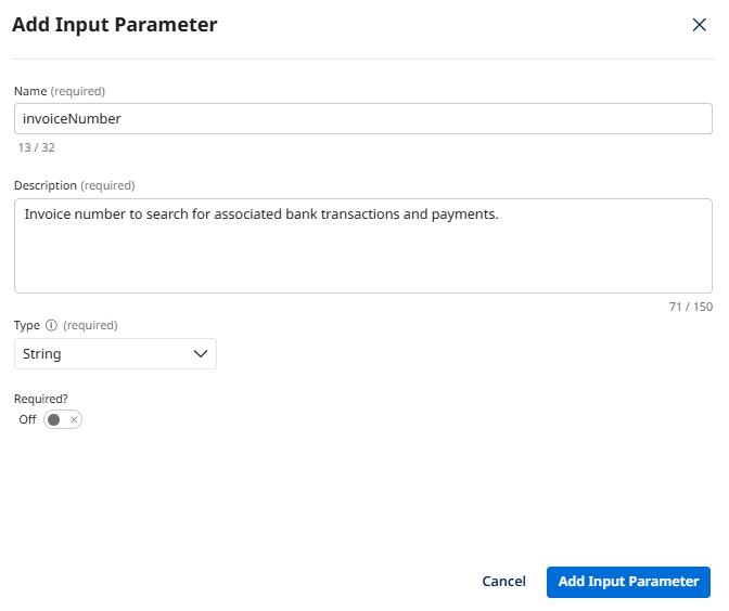 Invoice Number Parameter Configuration
