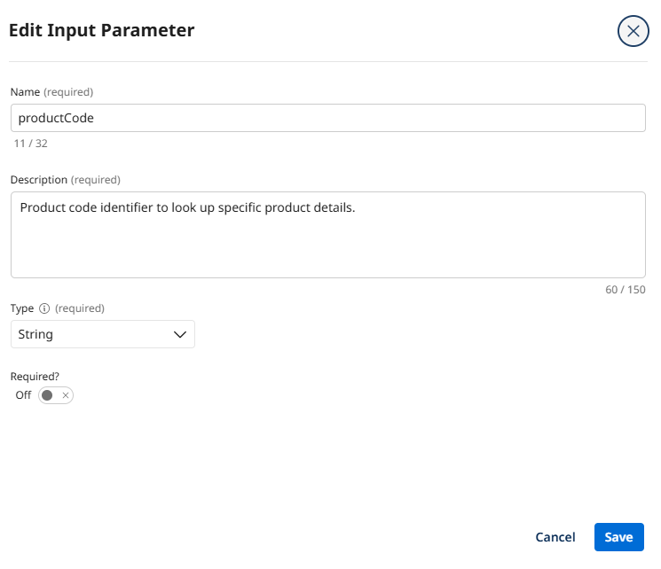 Product Code Parameter Configuration