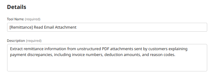 Tool Configuration Page