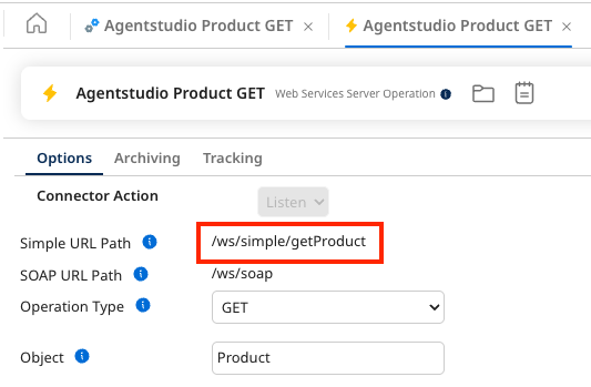 API operation path configuration